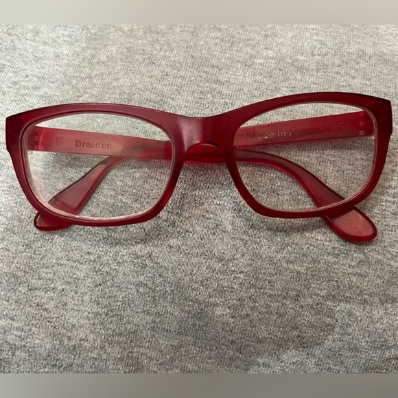 Dresden red eyeglasses frames - size small - Picture 3 of 5